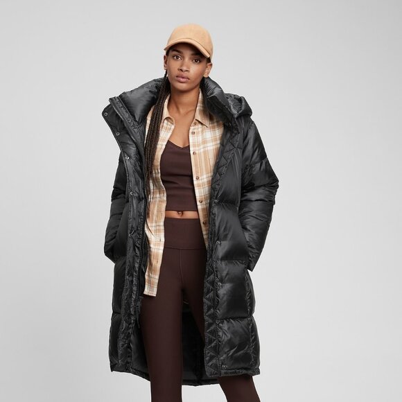 gap Recycled Relaxed Heavyweight Midi Puffer Coat - Picture 1 of 1